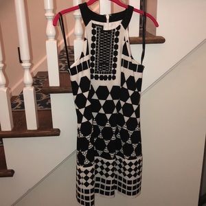 Bebe black and white print dress